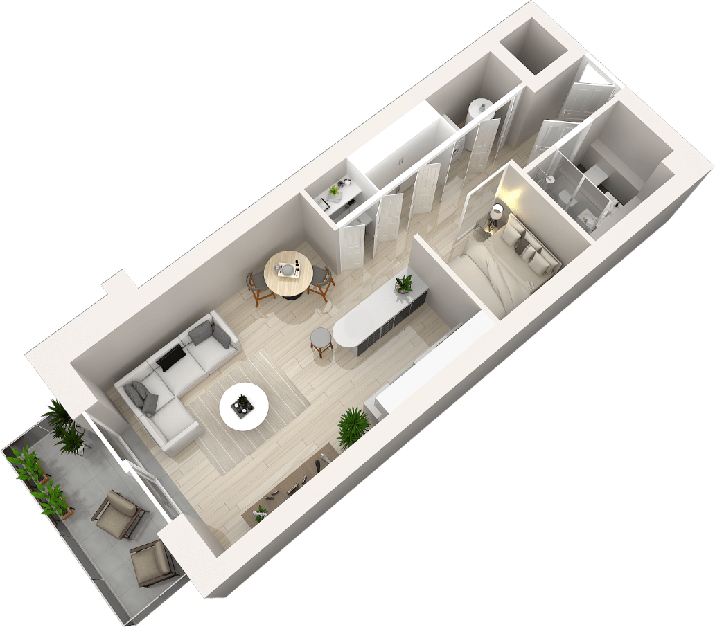 Camden Yard Studio Floorplan